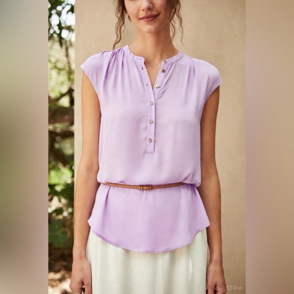 J. Crew Sleeveless Drapey Popover Shirt Size 8